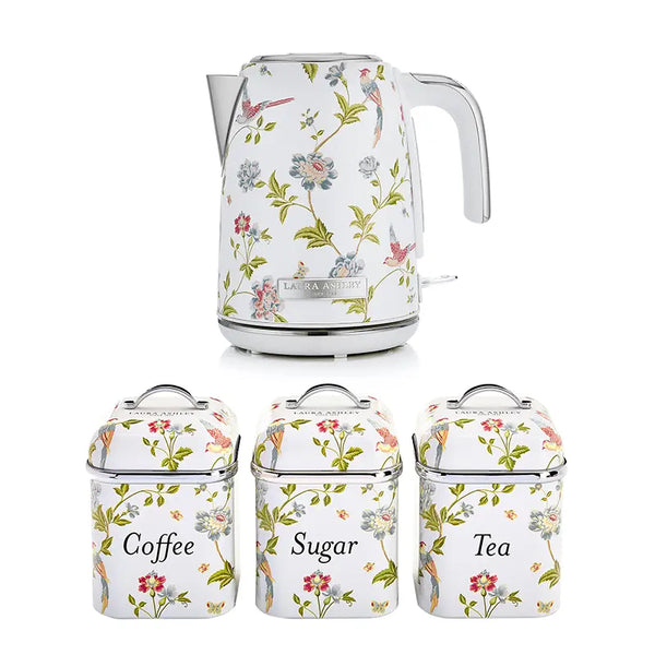 VQ x Laura Ashley Jug Kettle and 3 Canister Set Bundle
