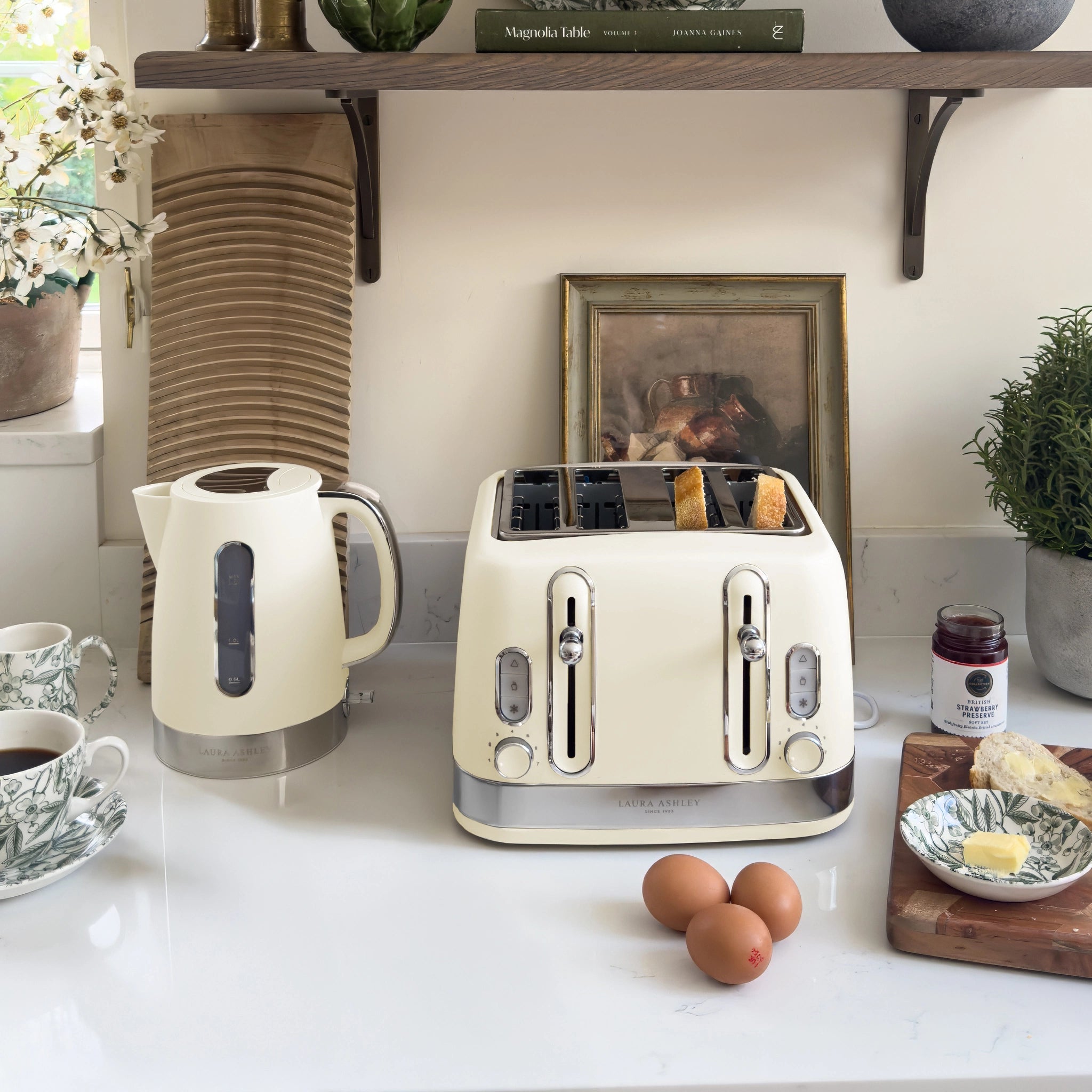 Laura Ashley Solid 4-Slice Toaster