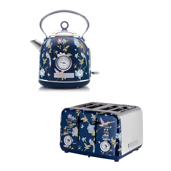 Laura Ashley Kettle & Toaster Set: 1.7L Fast Boil Kettle & 4 Slice Toaster Set