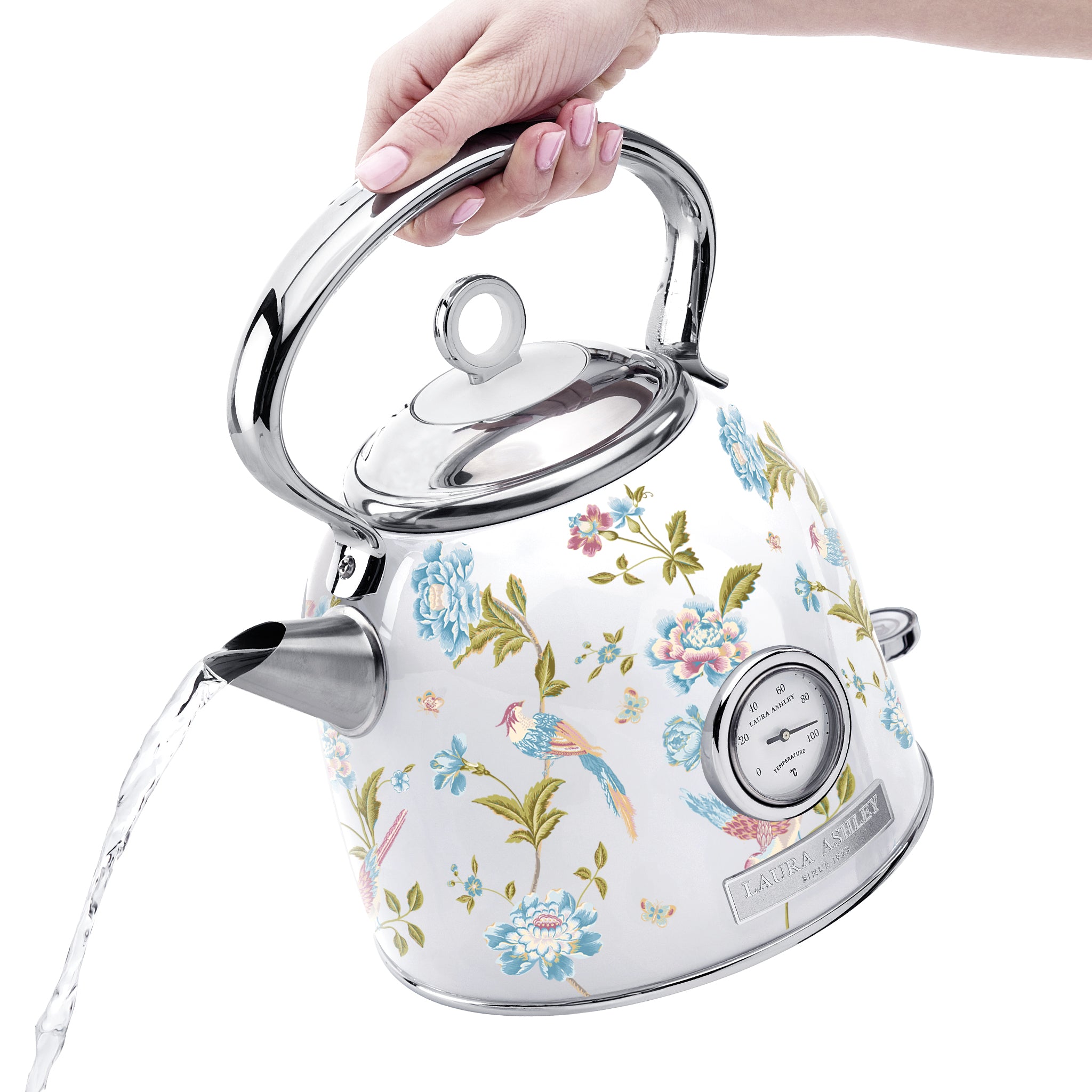 Laura Ashley’s 1.7L Dome Kettle – Fast Boil & Temperature Gauge