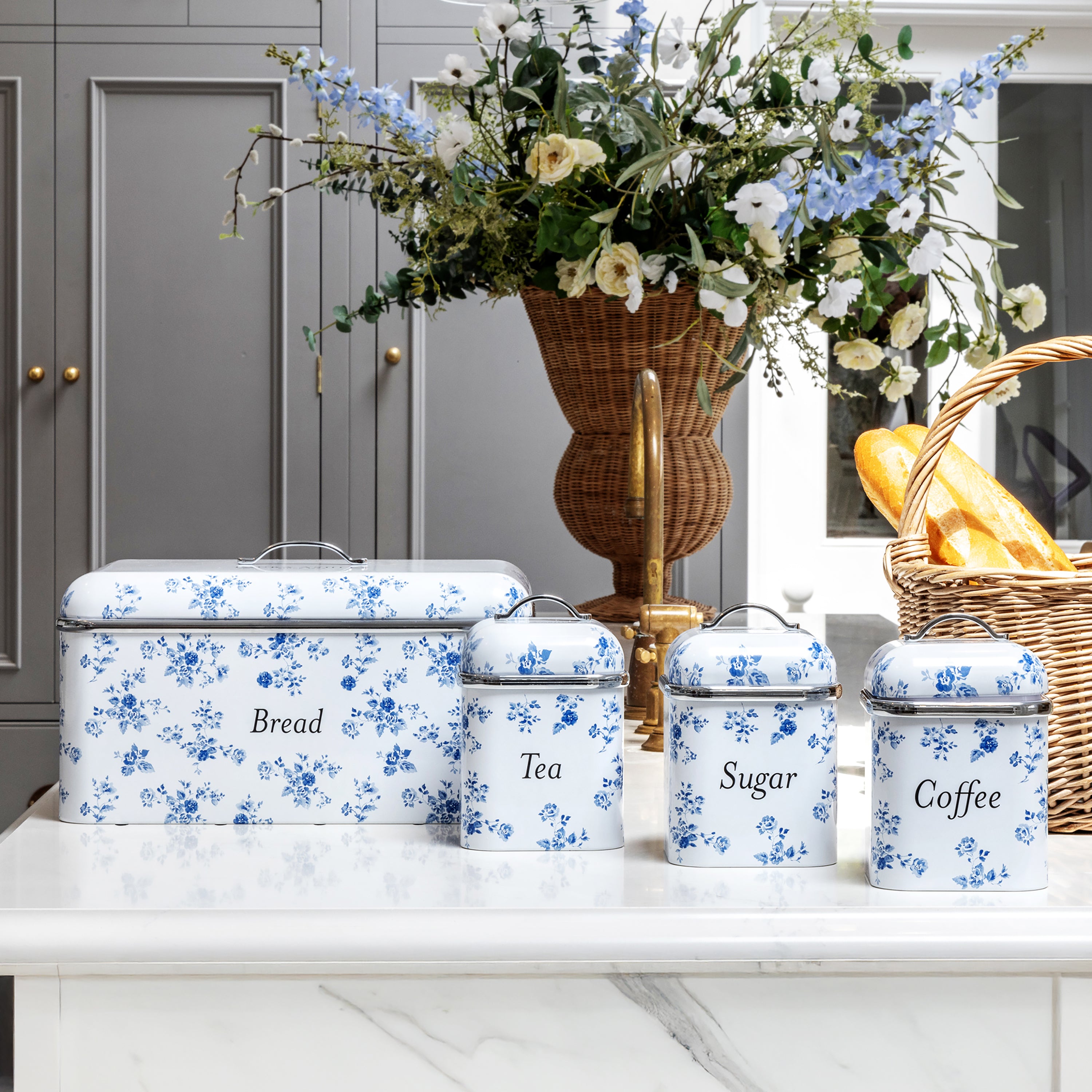 Laura Ashley’s 3 Tin Canister Set – Kitchen Storage