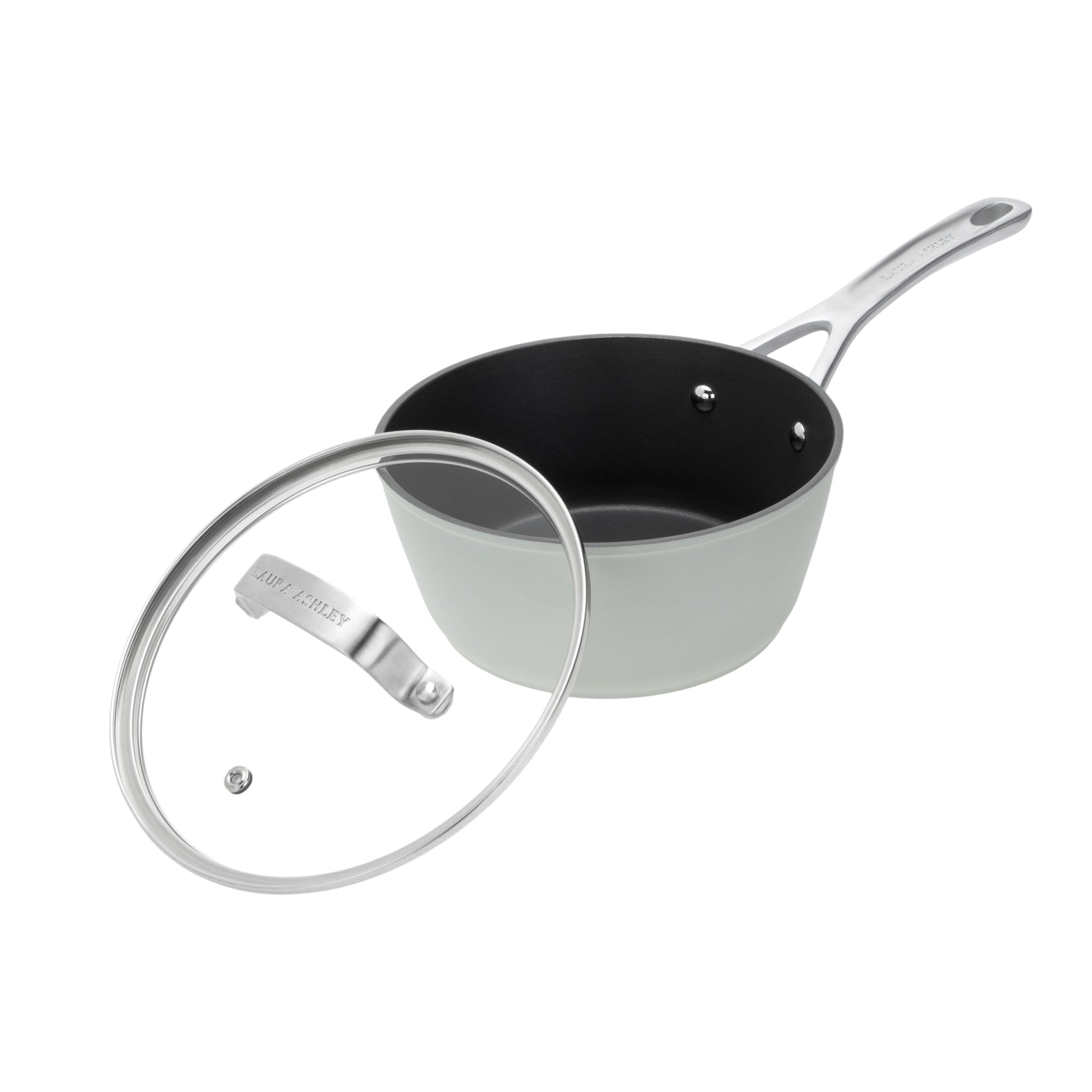 Laura Ashley Non-Stick 16/18/20cm Saucepan with Lid