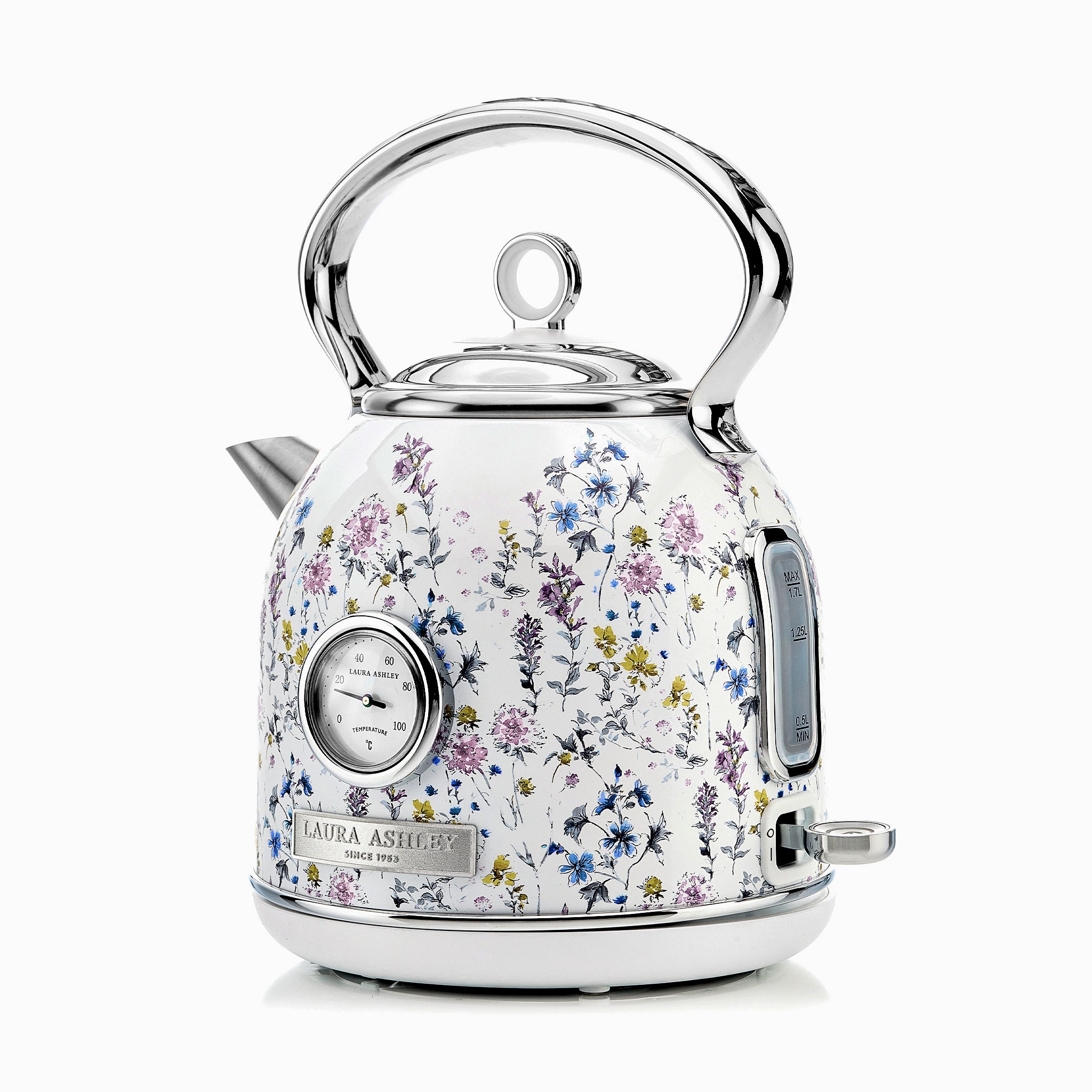 Laura Ashley’s 1.7L Dome Kettle – Fast Boil & Temperature Gauge