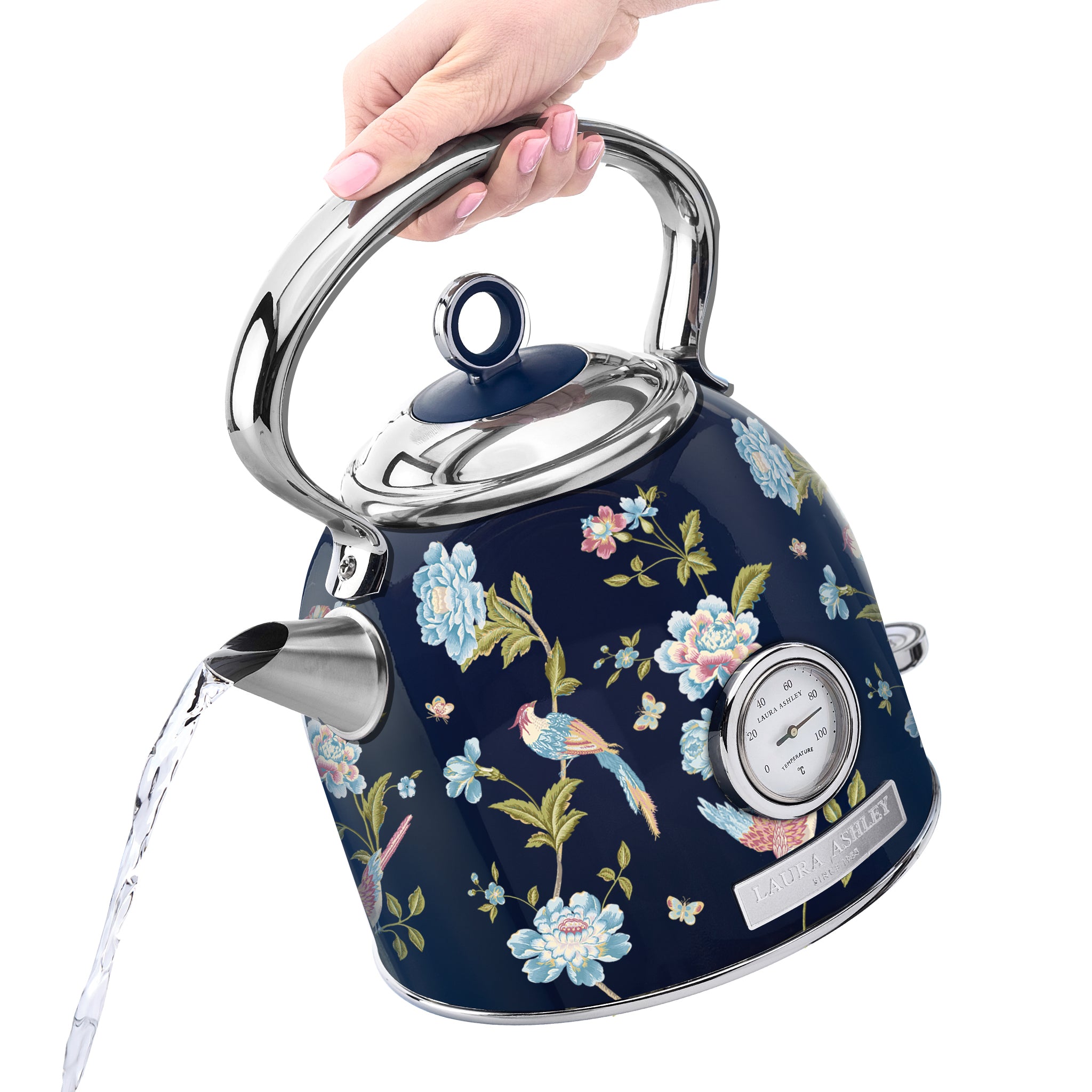 Laura Ashley’s 1.7L Dome Kettle – Fast Boil & Temperature Gauge