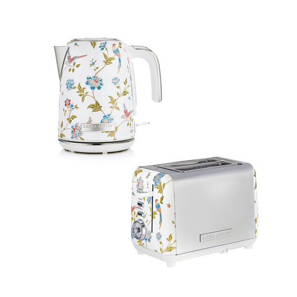 Laura Ashley Kettle & Toaster Set: 1.7L Jug Kettle & 2 Slice Toaster Set