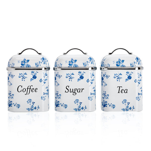 Laura Ashley’s 3 Tin Canister Set – Kitchen Storage