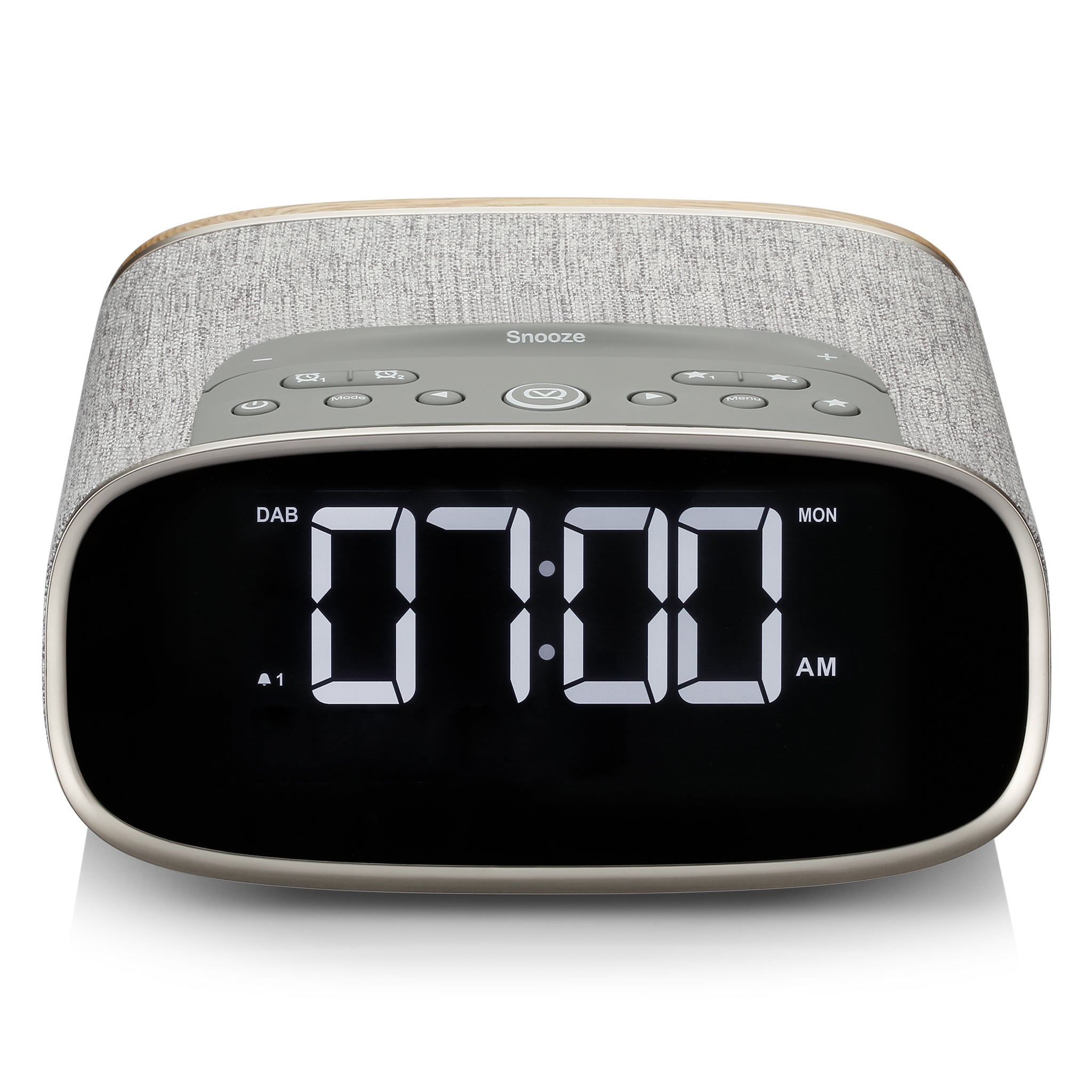 The MYVQ Lark is simply a beautiful bedside alarm clock radio. Making mornings a little more enjoyable with DAB / DAB+ Digital & FM Radio and also Bluetooth speaker.