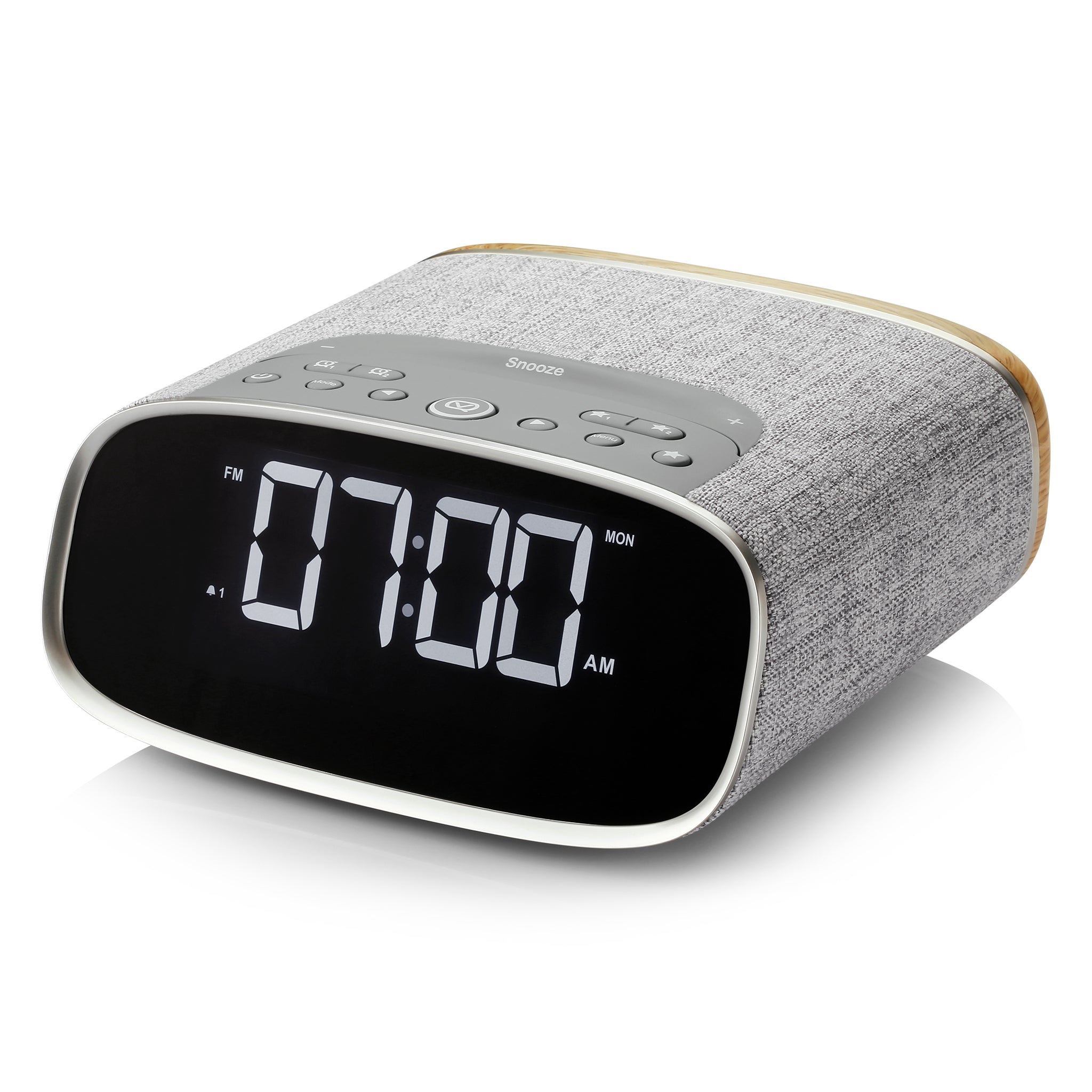 The MYVQ Lark is simply a beautiful bedside alarm clock radio. Making mornings a little more enjoyable with DAB / DAB+ Digital & FM Radio and also Bluetooth speaker.