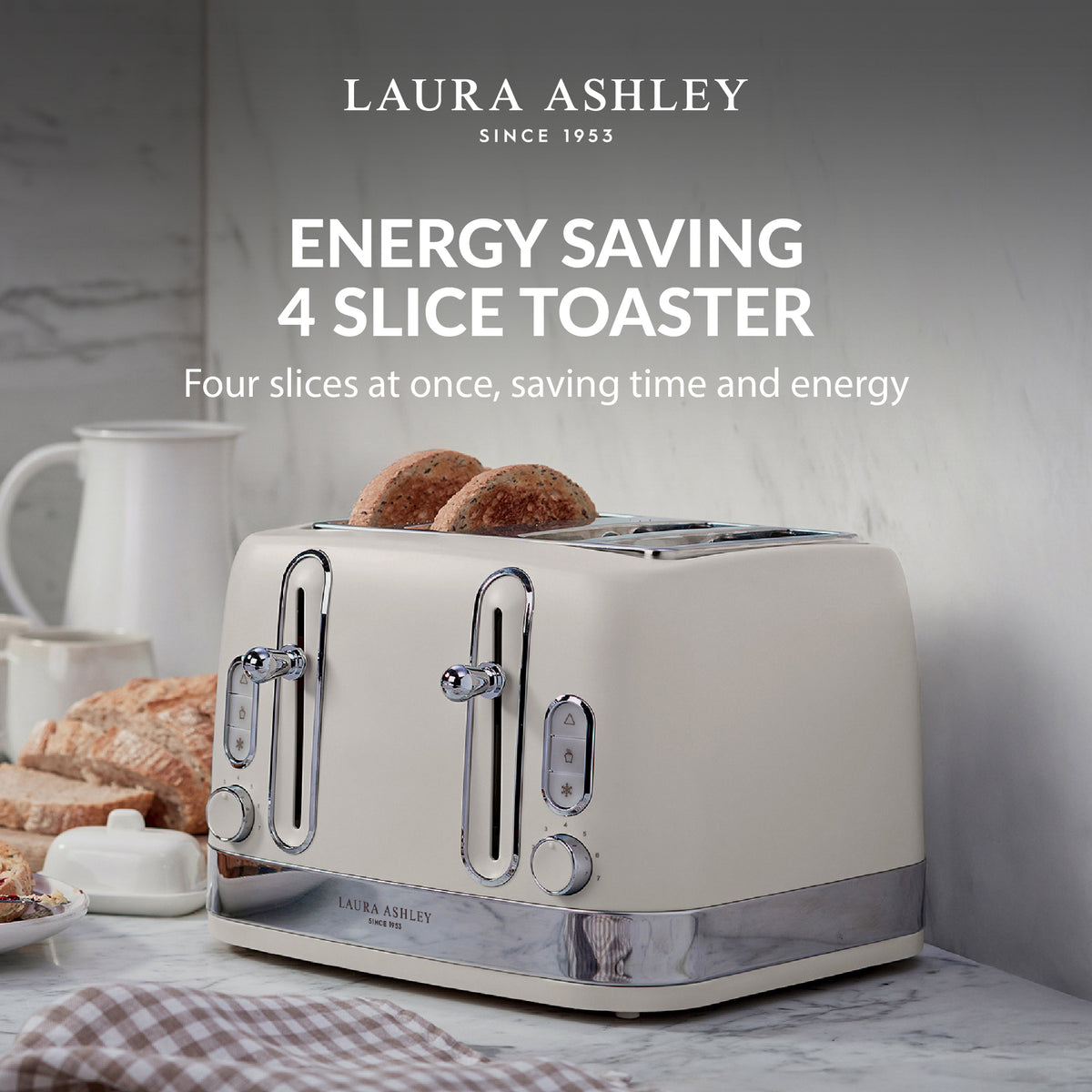 4-Slice Toaster – Laura Ashley Solid Colour Range
