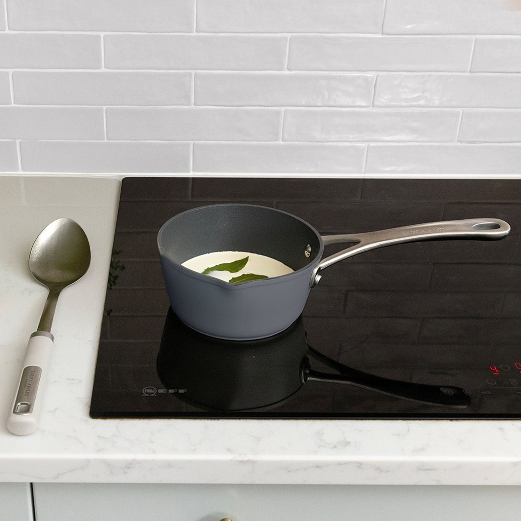 Laura Ashley Non-Stick (16/18/20cm) Saucepan & Milk Pan without Lid