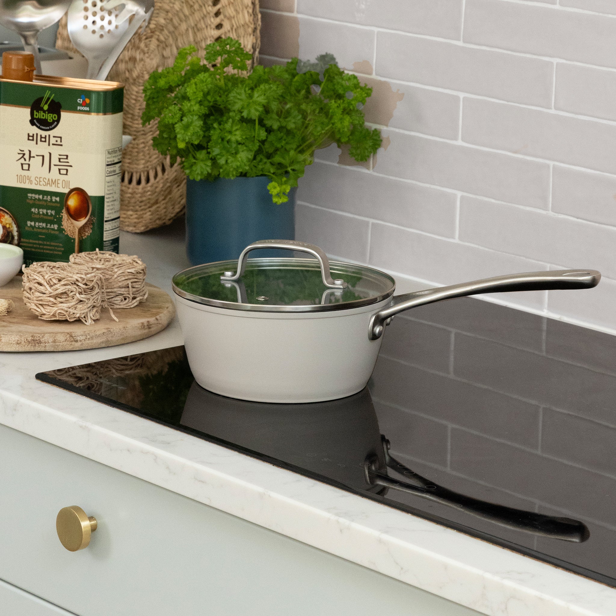 Laura Ashley Non-Stick 16/18/20cm Saucepan with Lid