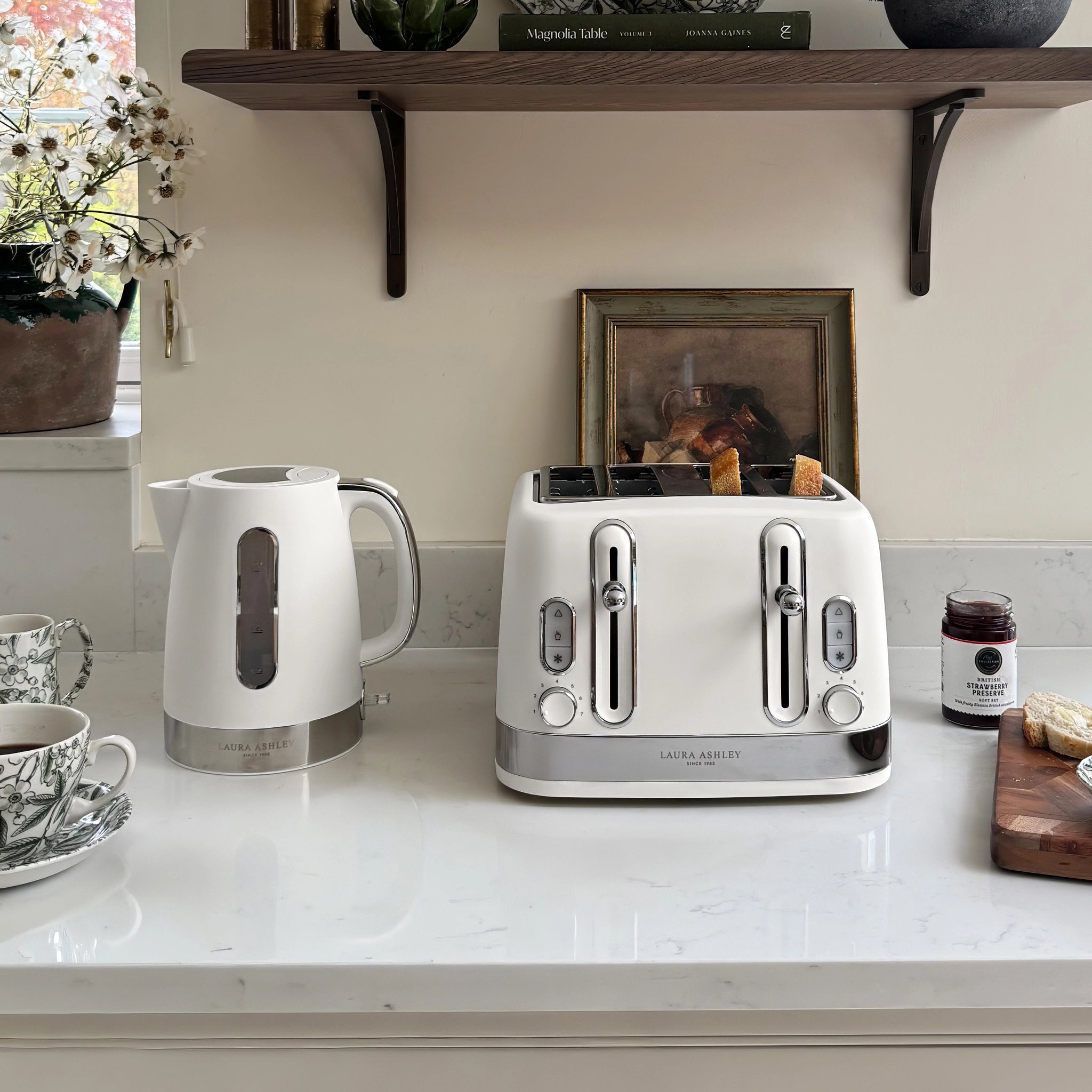 Laura Ashley Solid 4-Slice Toaster