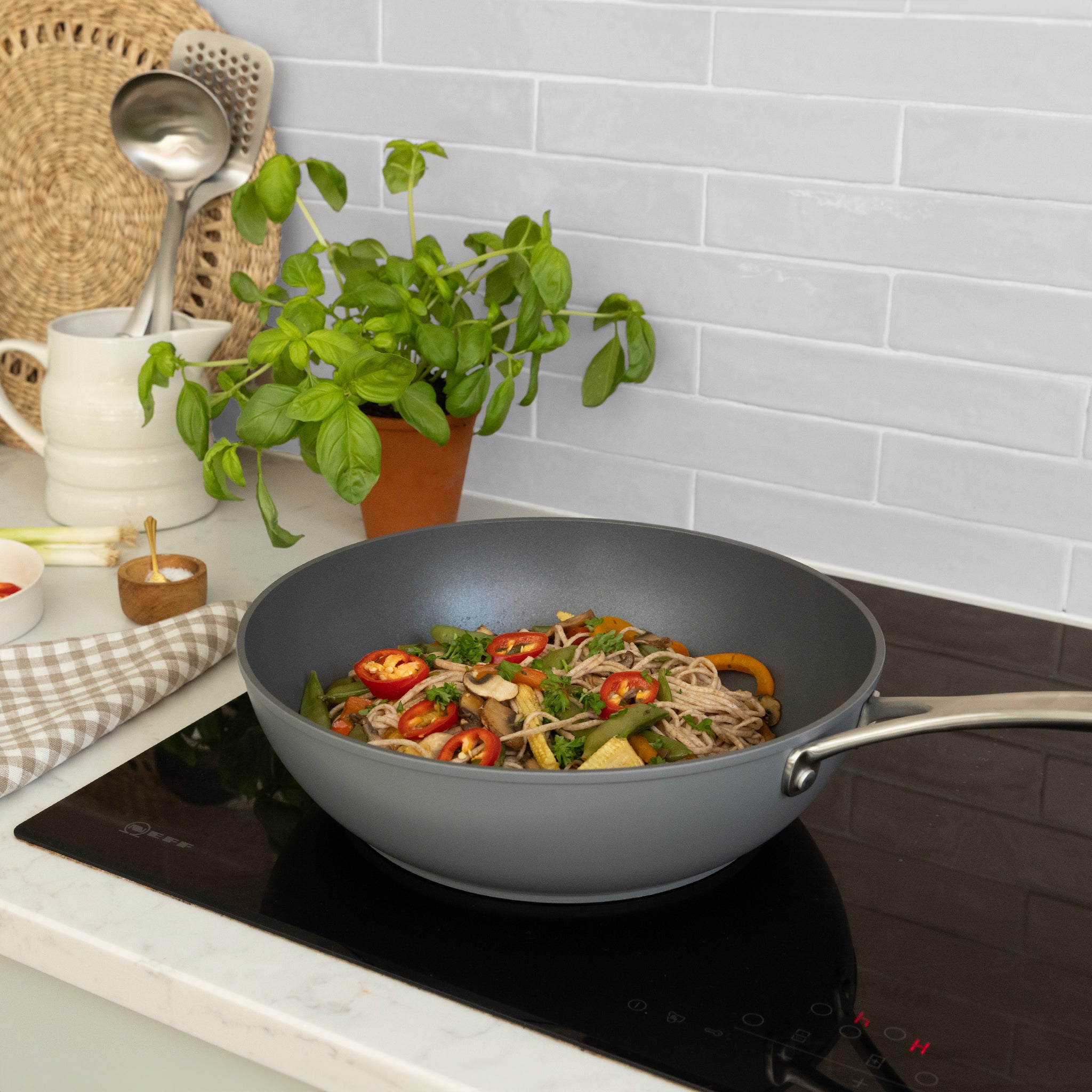 Laura Ashley Non-Stick 30cm Wok & Frying Pan