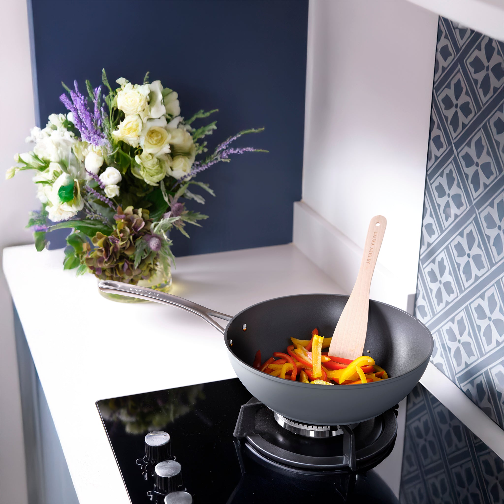 Laura Ashley 28 CM Deep Frying Sauté Pan with Lid