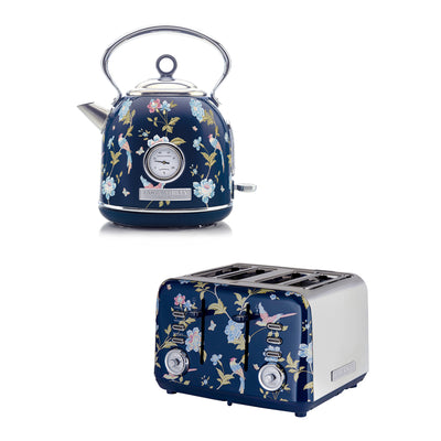 Laura Ashley Kettle & Toaster Set: 1.7L Fast Boil Kettle & 4 Slice Toaster Set
