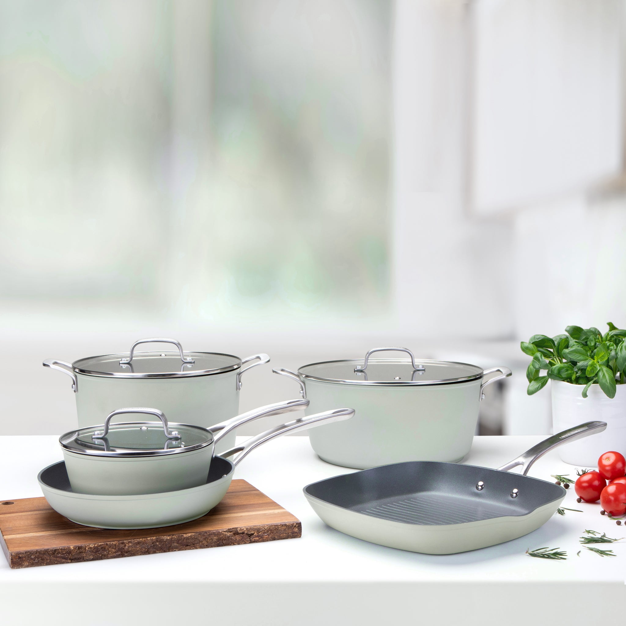 Laura Ashley Non-Stick 20/24/28cm Frying Pan with Lid