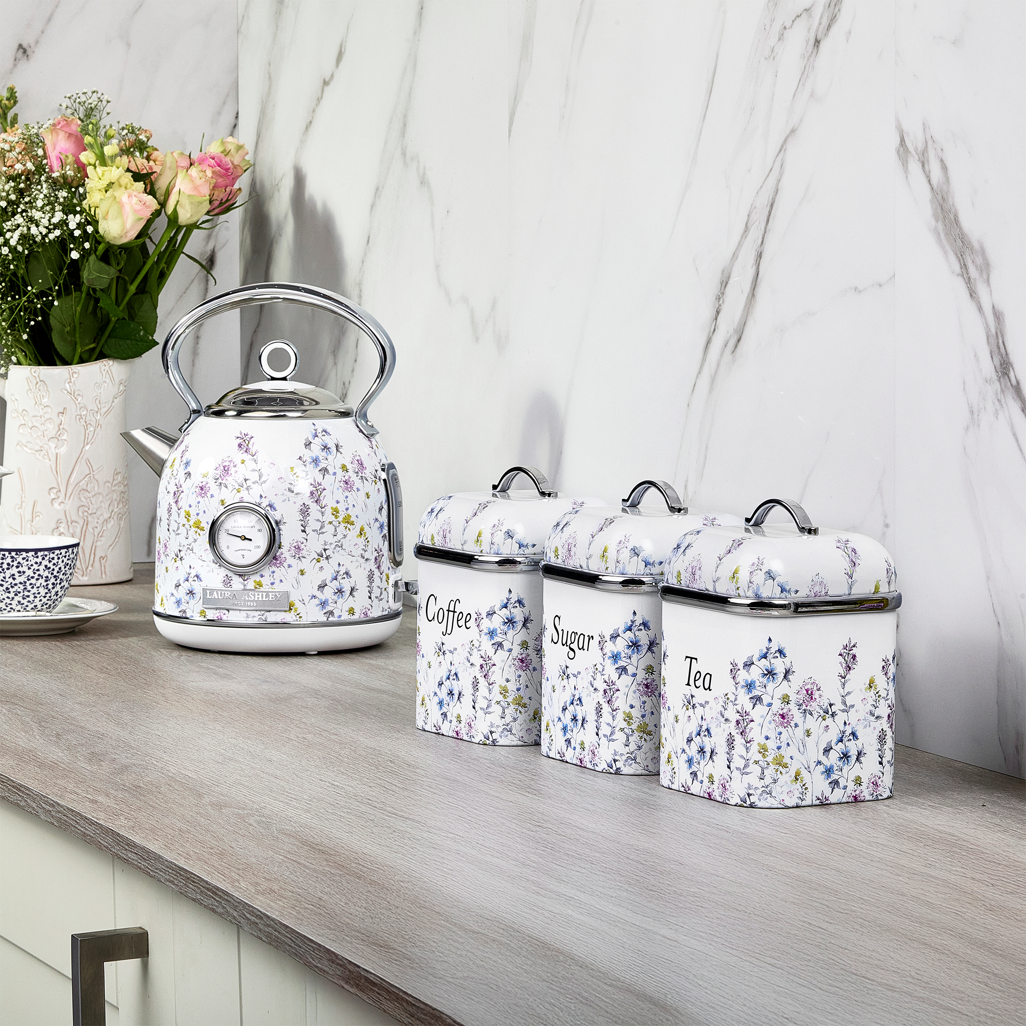 Laura Ashley’s 3 Tin Canister Set – Kitchen Storage