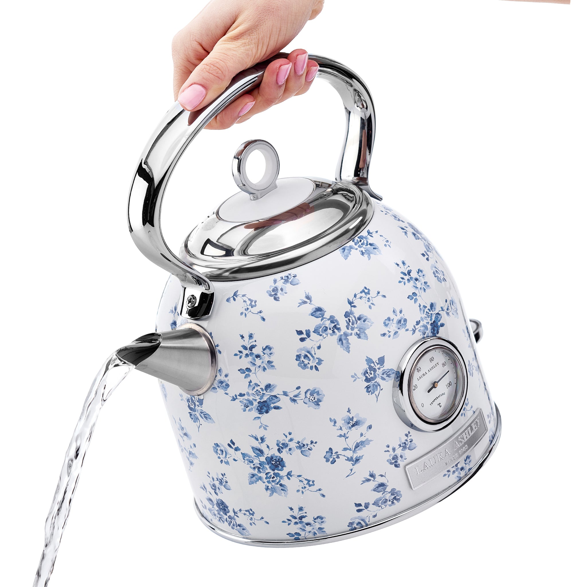 Laura Ashley’s 1.7L Dome Kettle – Fast Boil & Temperature Gauge