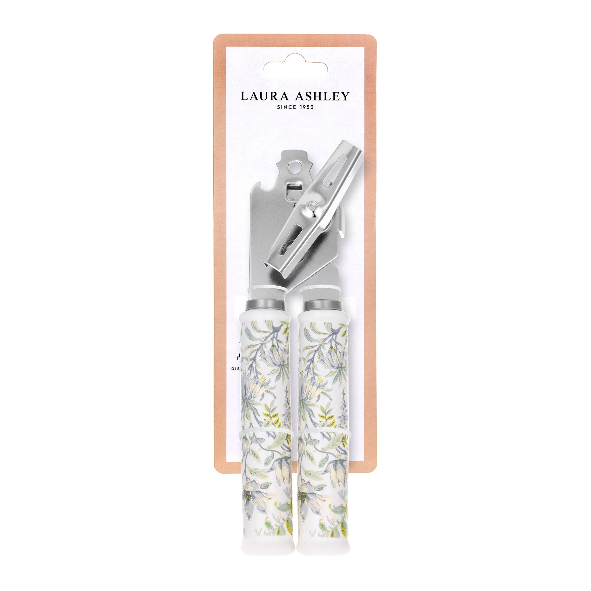 Laura Ashley Stainless Steel Can Opener with Soft Touch Handle