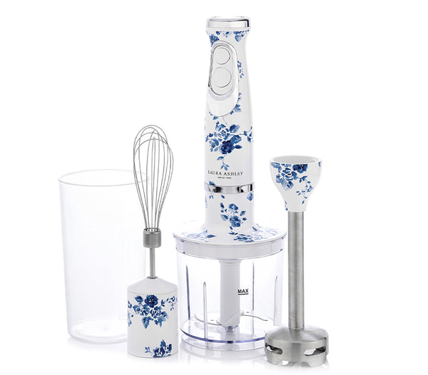 Laura Ashley’s 4-in-1 Hand Blender – Multi-Speed with Complete Accessory Set