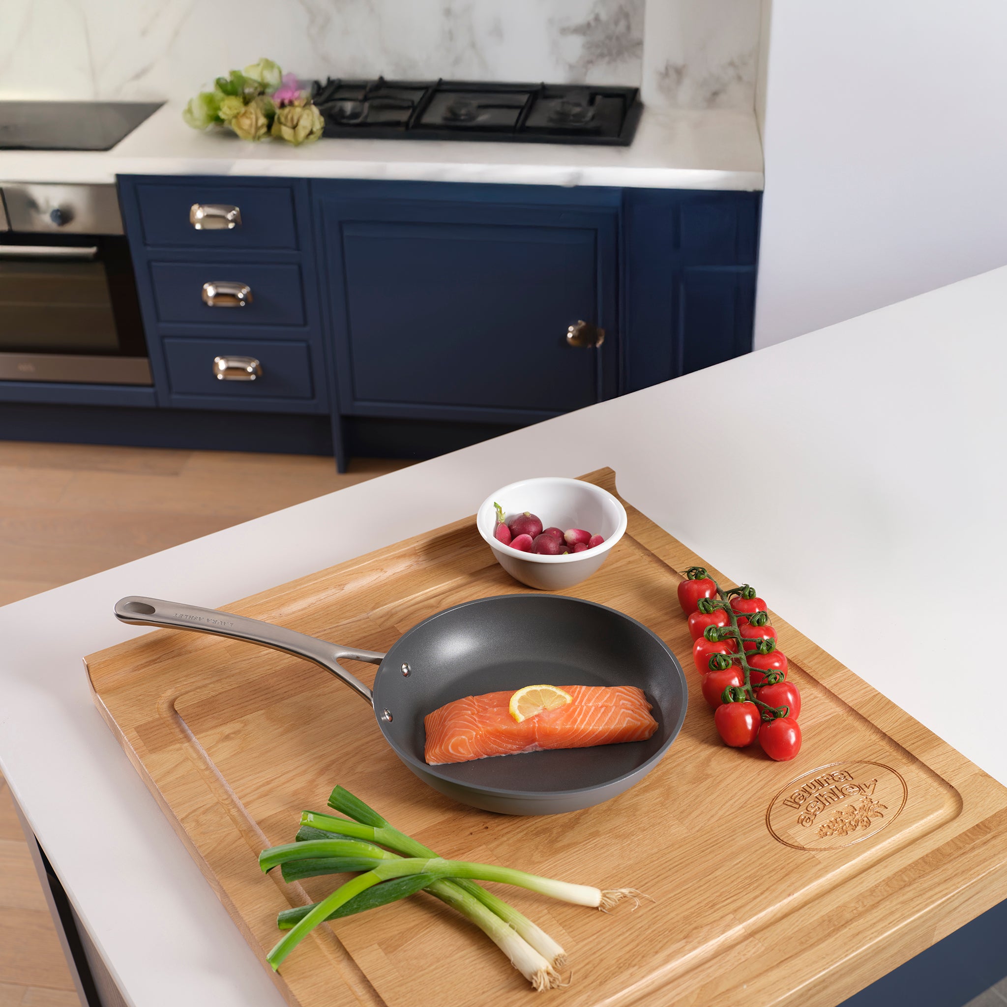 Laura Ashley Non-Stick 20/24/28cm Frying Pan with Lid
