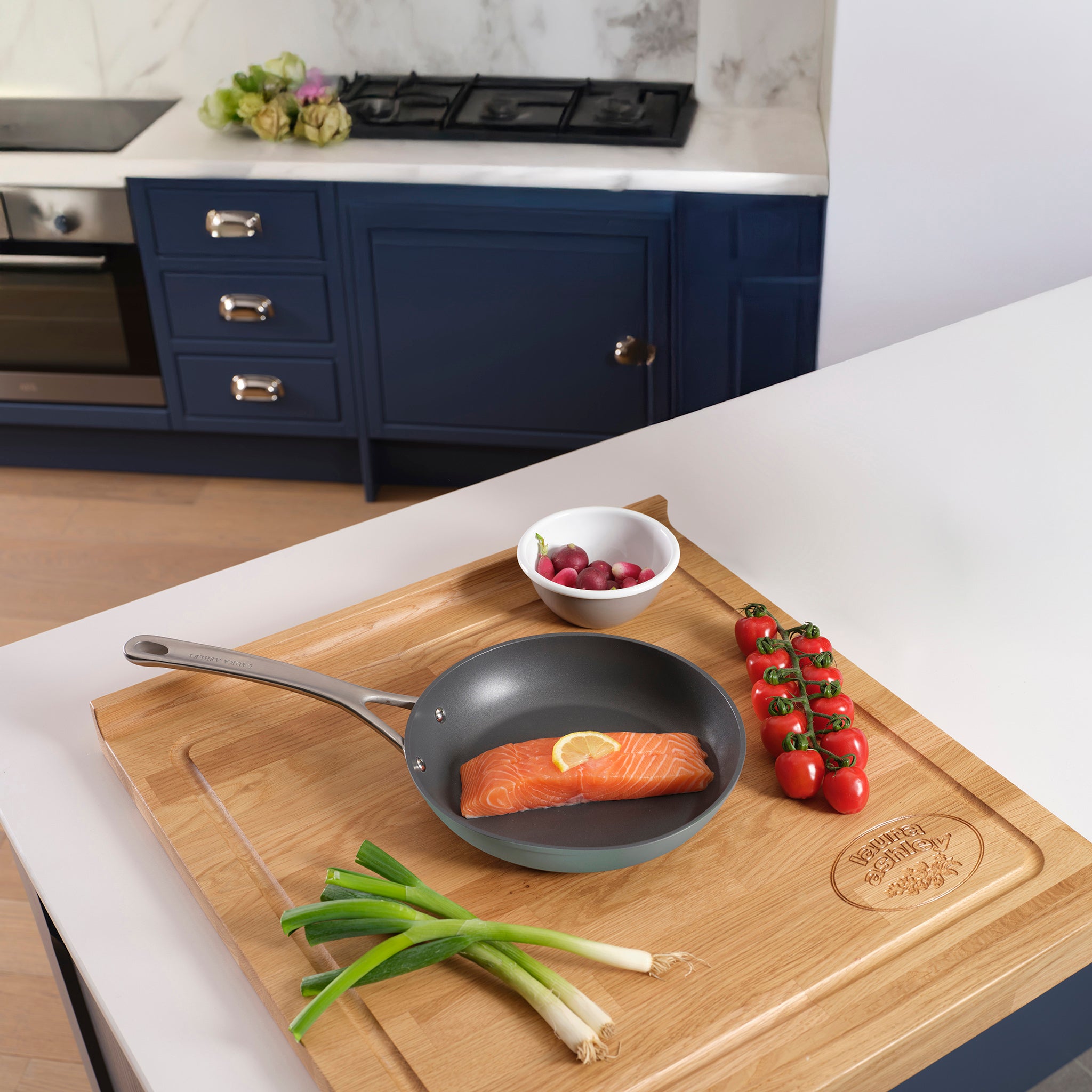 Laura Ashley Non-Stick 20/24/28cm Frying Pan with Lid