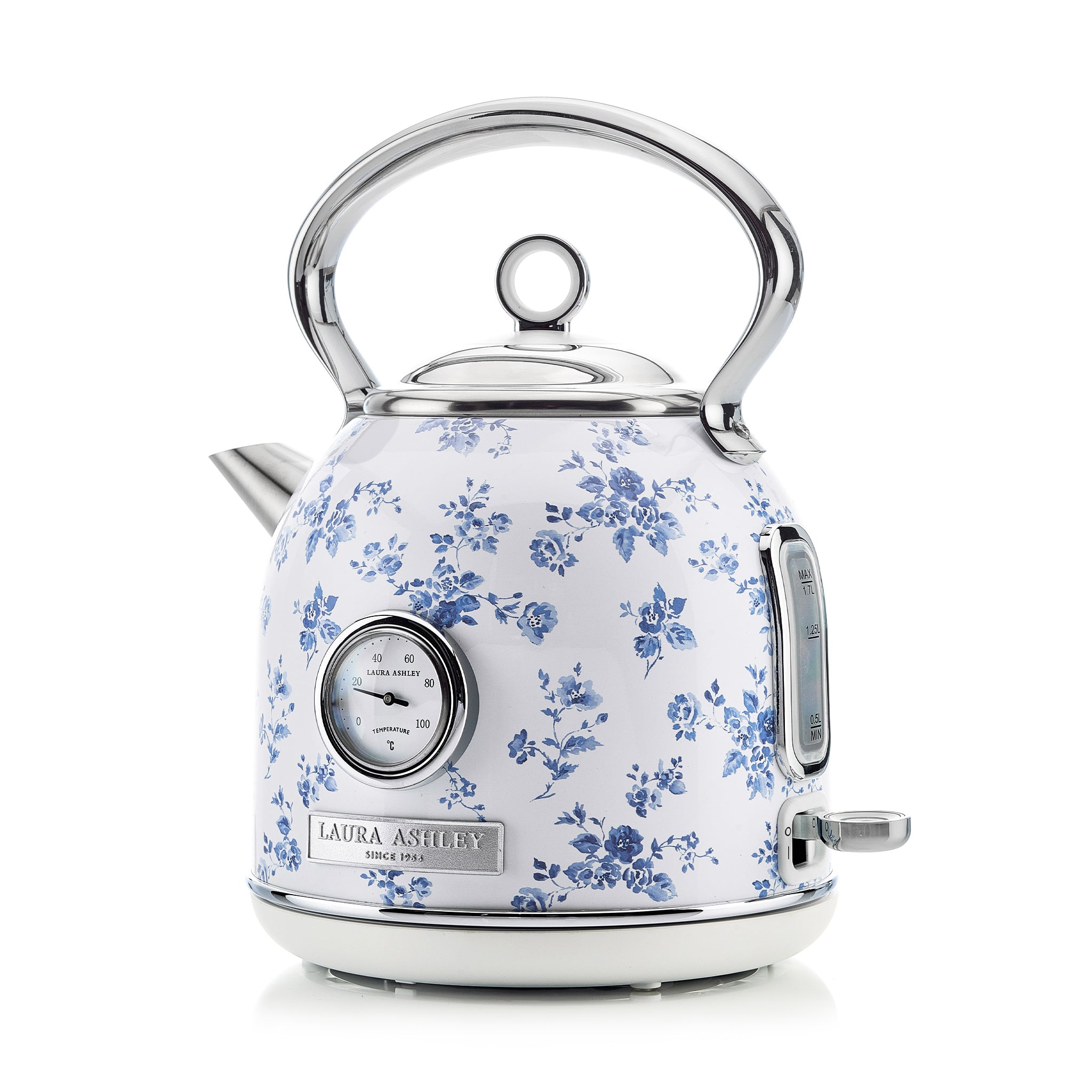 Laura Ashley’s 1.7L Dome Kettle – Fast Boil & Temperature Gauge
