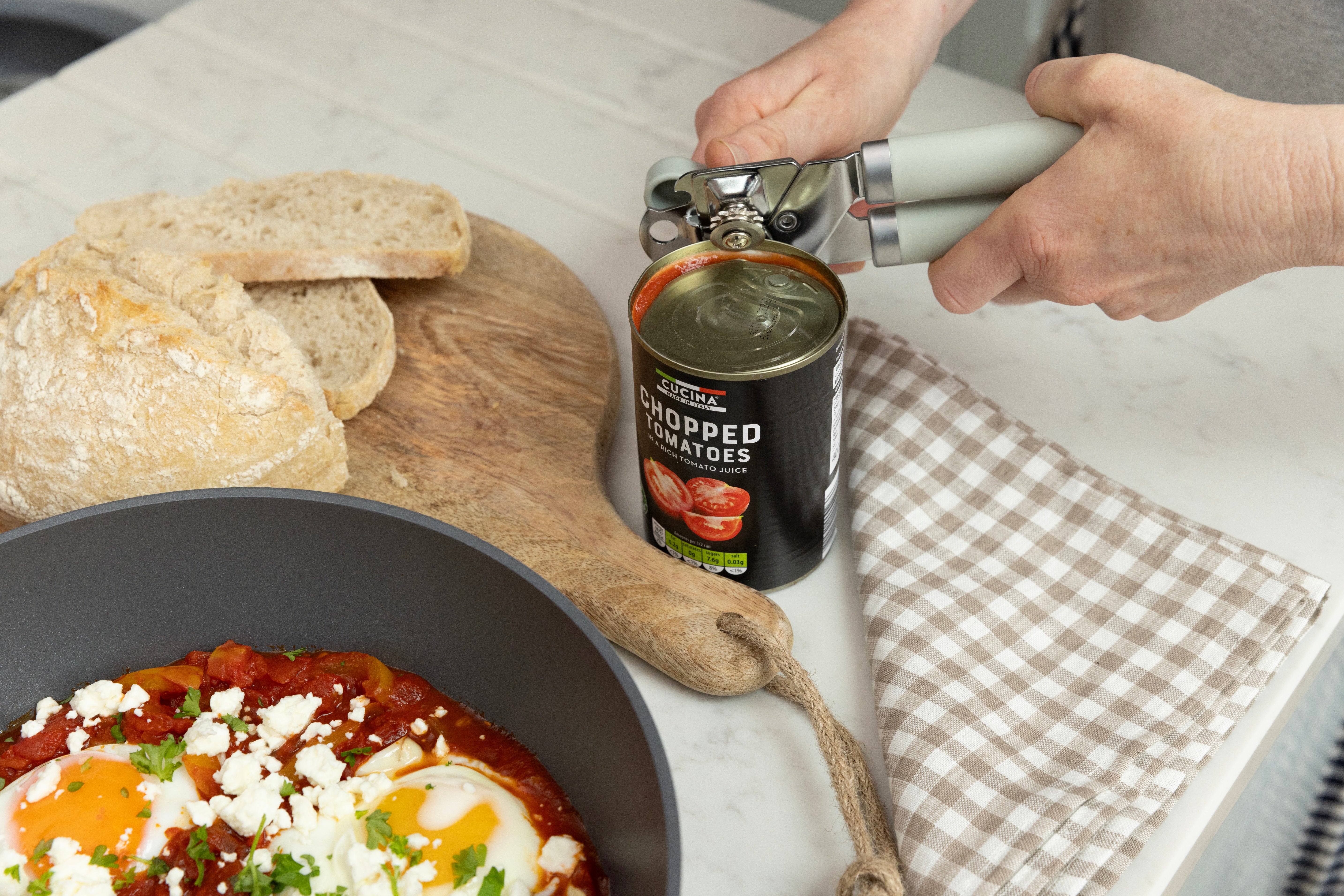 Laura Ashley Stainless Steel Can Opener with Soft Touch Handle
