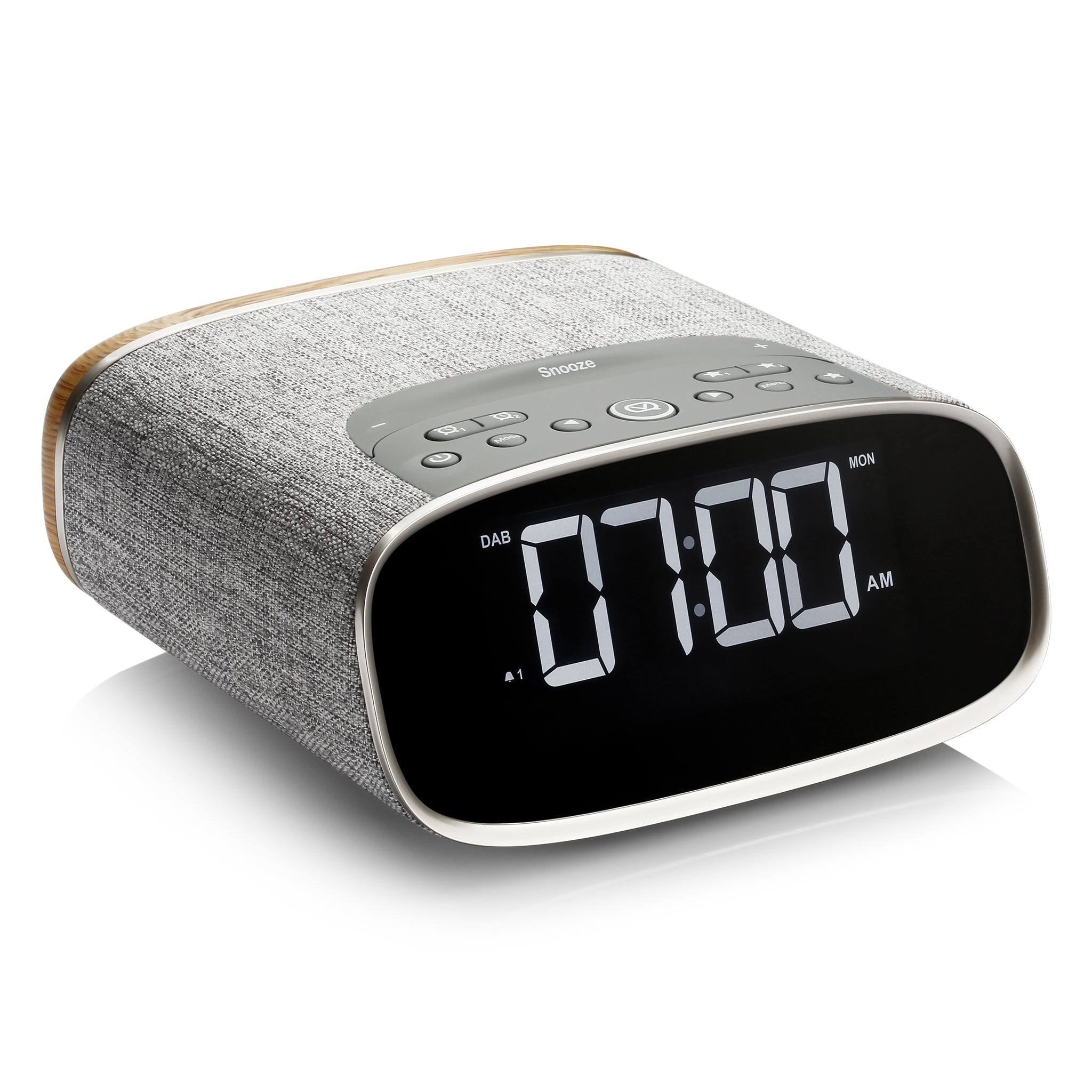 The MYVQ Lark is simply a beautiful bedside alarm clock radio. Making mornings a little more enjoyable with DAB / DAB+ Digital & FM Radio and also Bluetooth speaker.