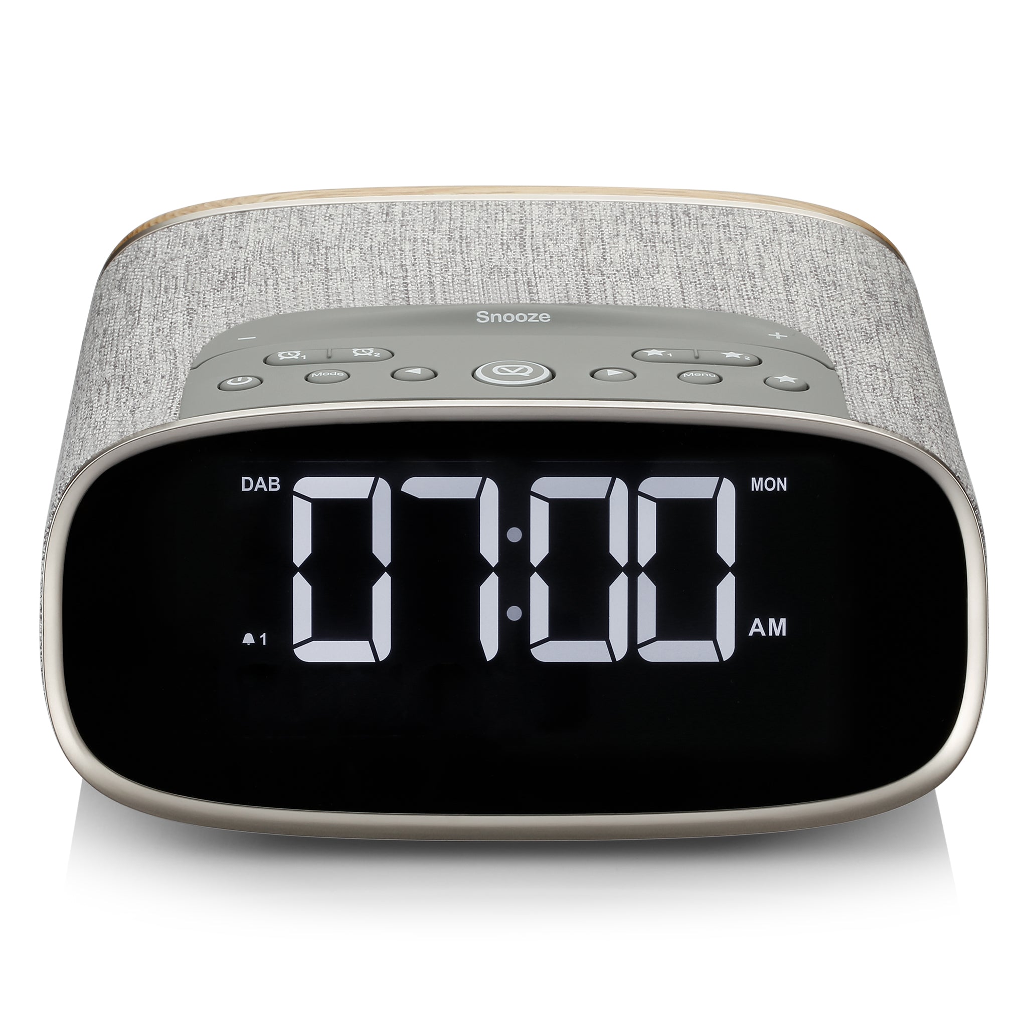The MYVQ Lark is simply a beautiful bedside alarm clock radio. Making mornings a little more enjoyable with DAB / DAB+ Digital & FM Radio and also Bluetooth speaker. 